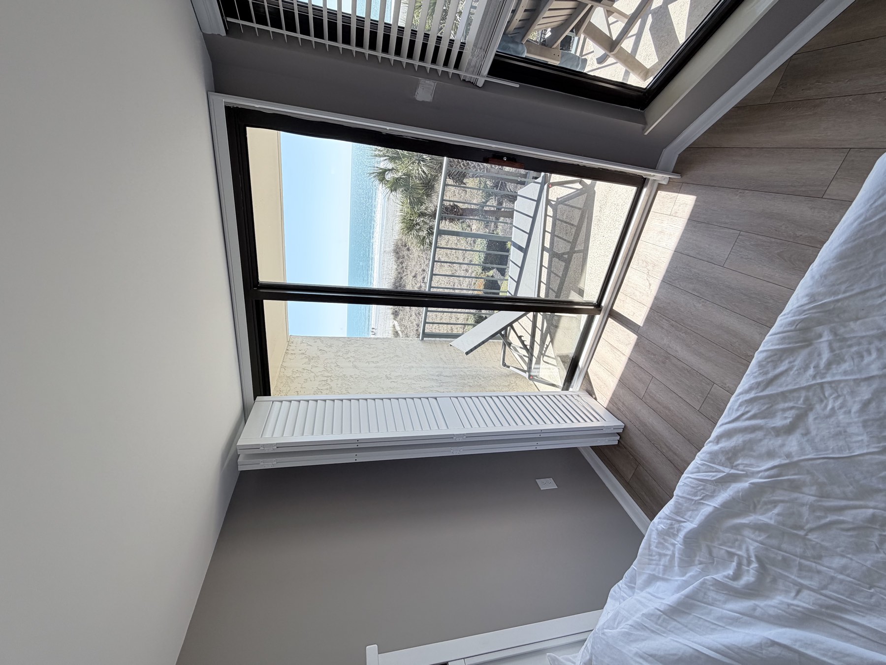 Track shutters open at the Beach Club