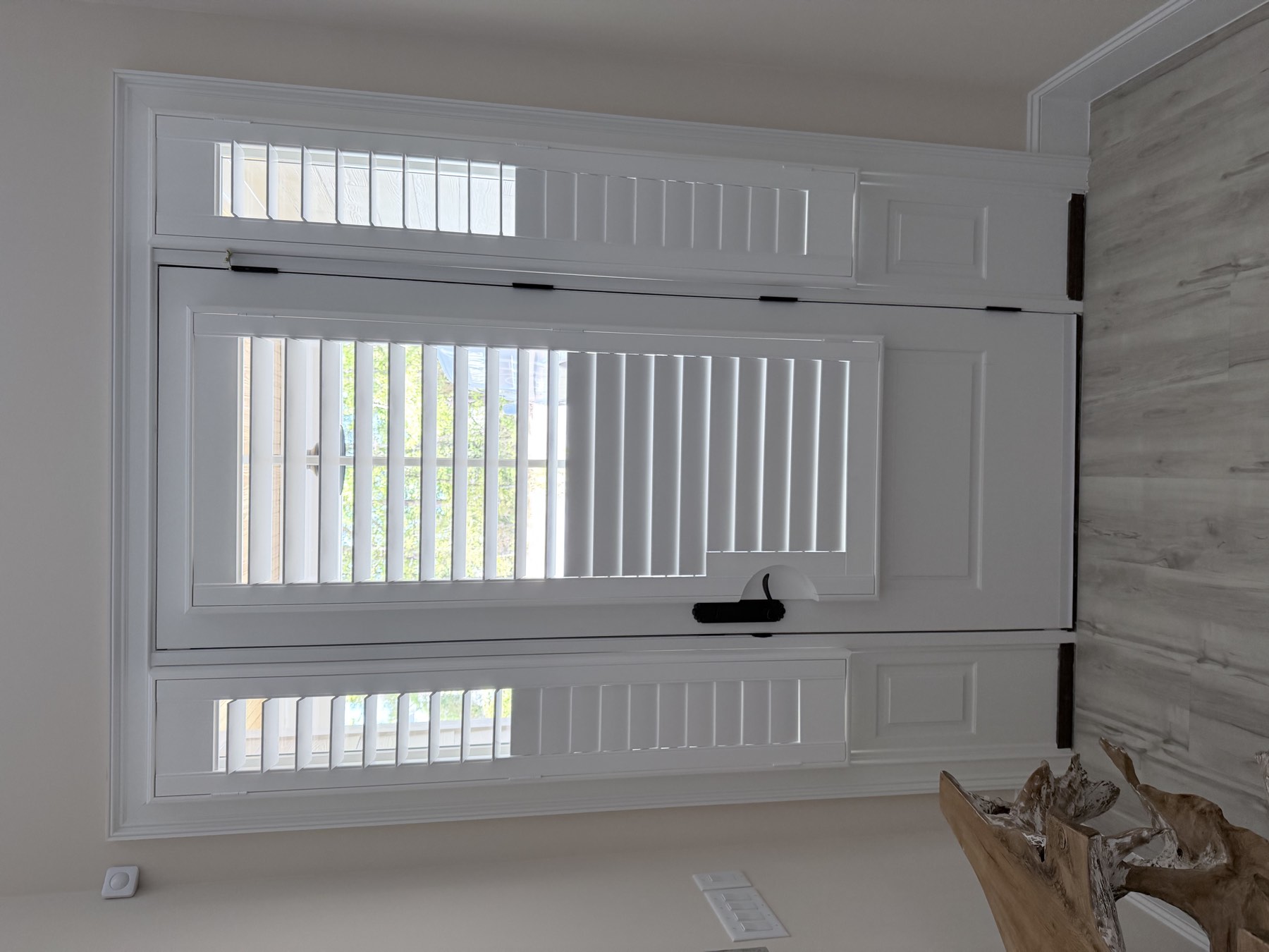 Plantation shutters on front door, Tidewater Plantation