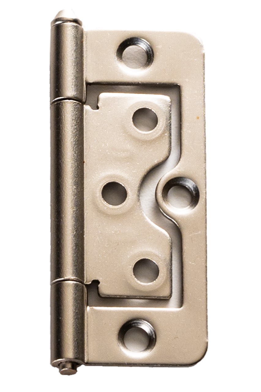 Brushed nickel shutter hinge